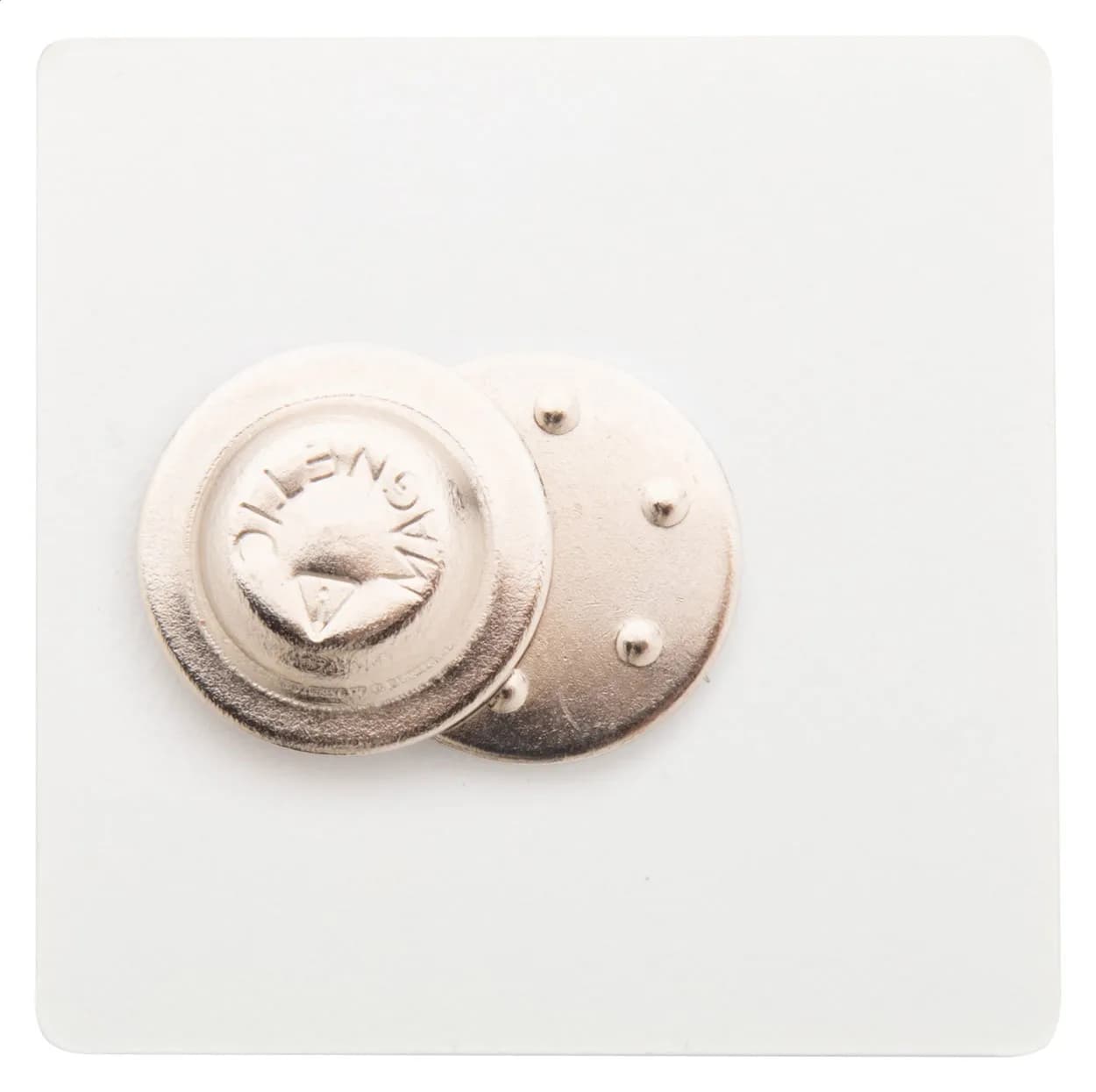 Anstecker mit Magnetbefestigung - DomeBadge - weiß (-B)