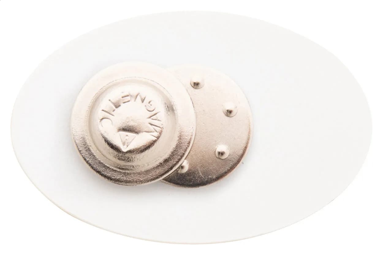 Anstecker mit Magnetbefestigung - DomeBadge - weiß (-D)