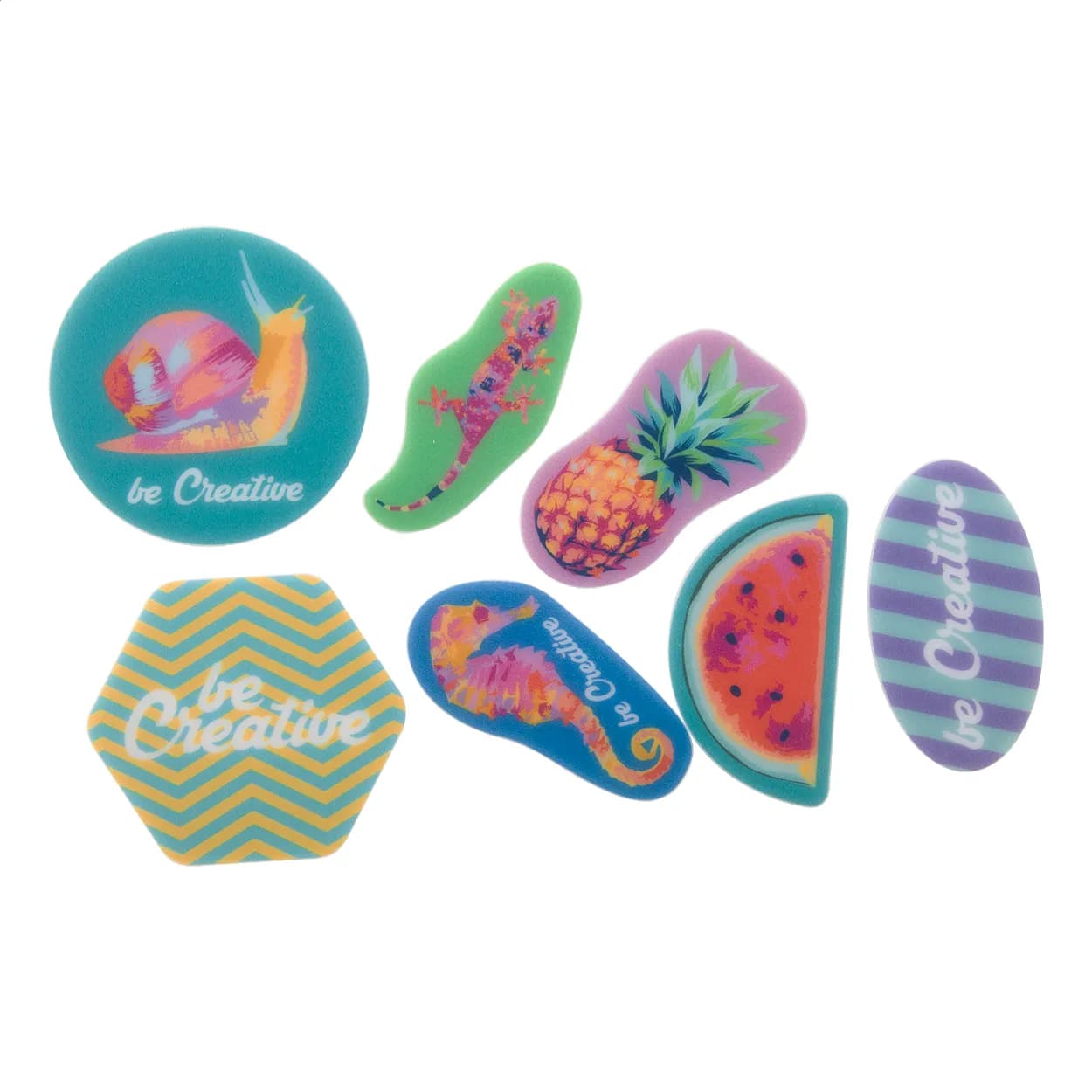 Anstecker mit Magnetbefestigung - ColoBadge - weiß