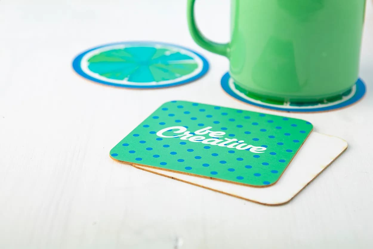 Papieruntersetzer, rund - CreaPint - weiß (-B)