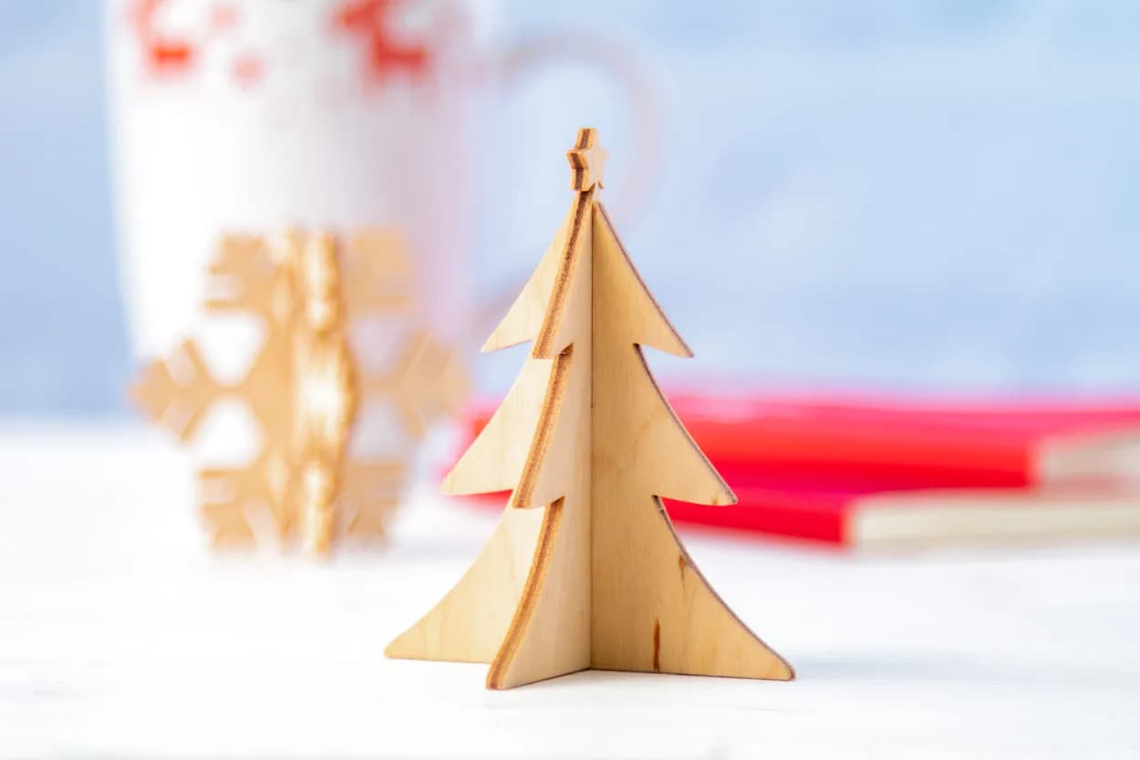 Weihnachtskarte, Tannenbaum - Creax Eco - natur (-A)