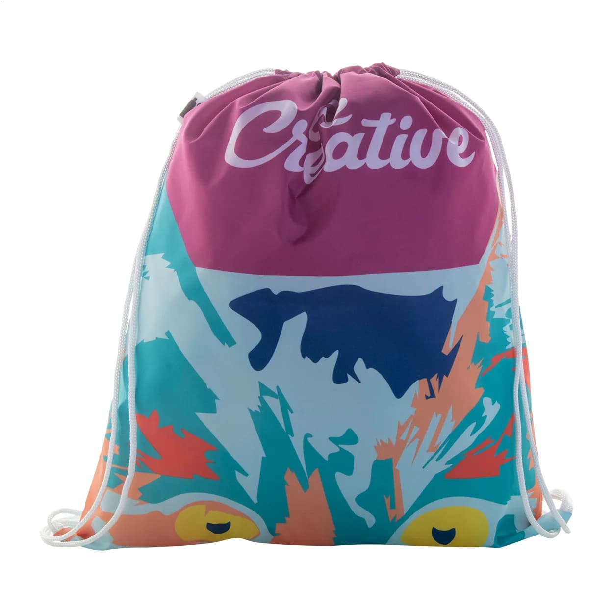 individueller Turnbeutel - CreaDraw RPET - weiß (-01)