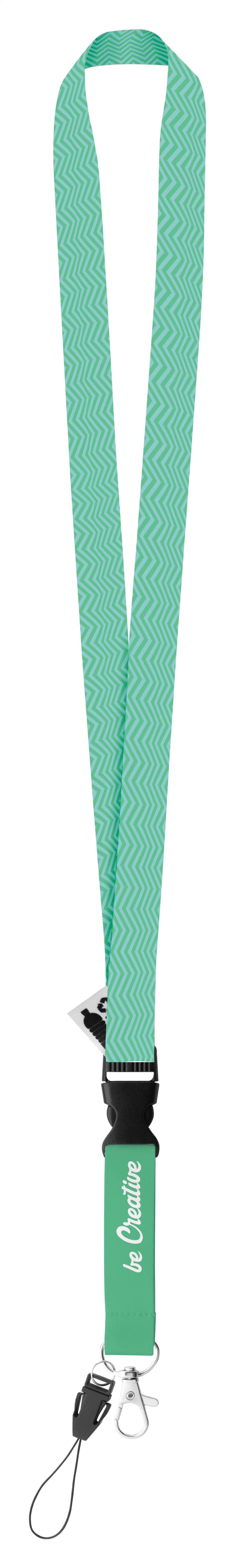 Individuelles Sublimationslanyard - Subyard D RPET - weiß