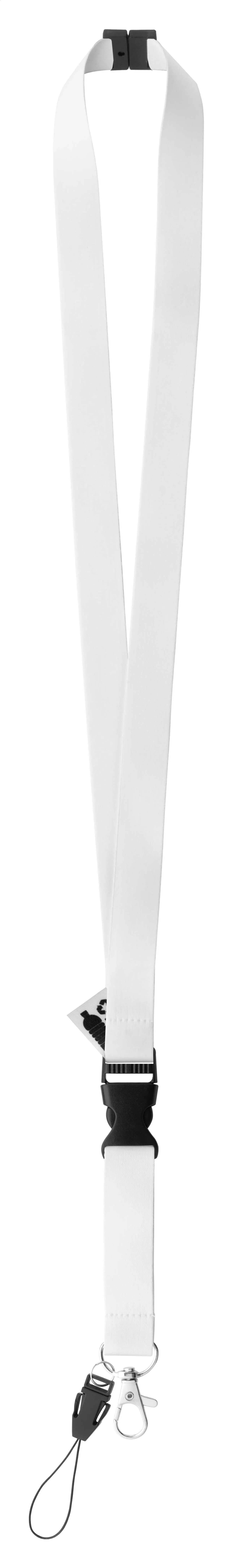 Individuelles Sublimationslanyard - Subyard D Safe RPET - weiß