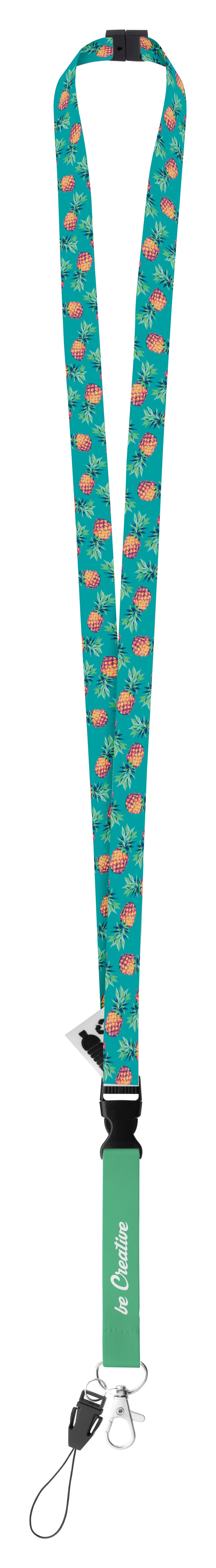 Individuelles Sublimationslanyard - Subyard 15 D Safe RPET - weiß