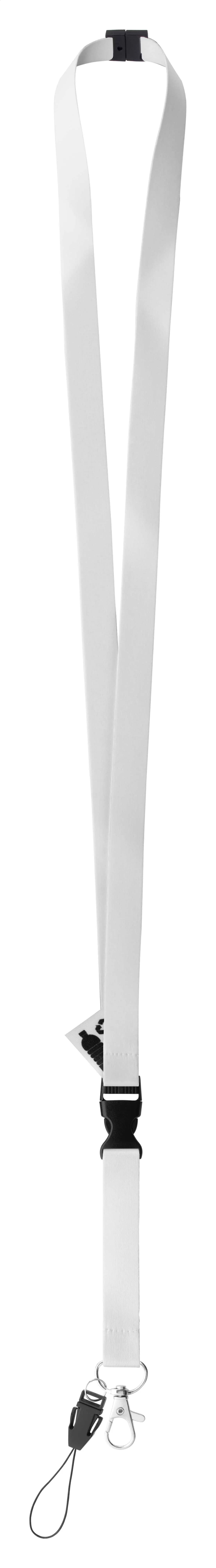Individuelles Sublimationslanyard - Subyard 15 D Safe RPET - weiß