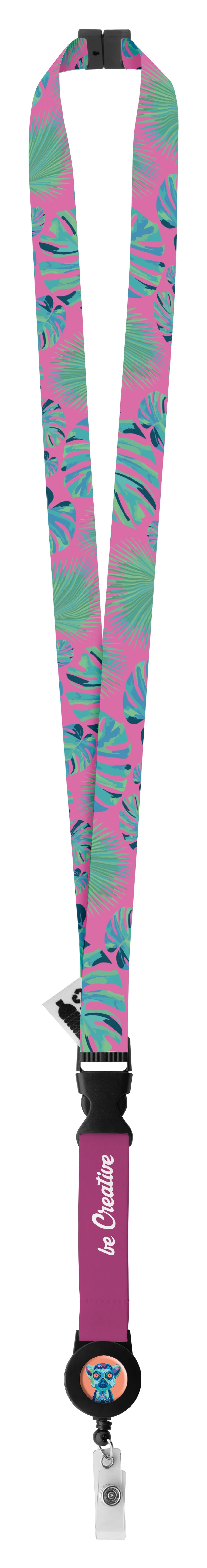 Individuelles Sublimationslanyard - Subyard YoYo B Safe RPET - weiß