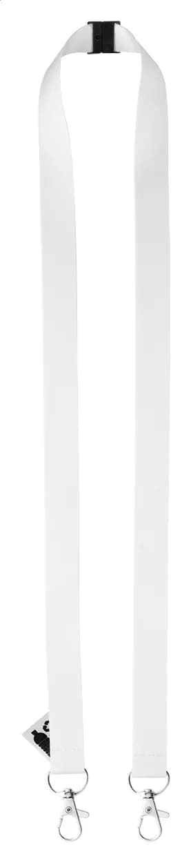 Individuelles Sublimationslanyard - Subyard Double Safe RPET - weiß