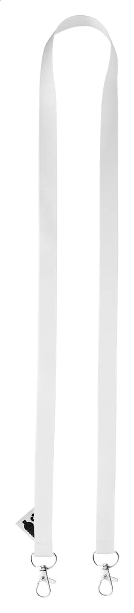 Individuelles Sublimationslanyard - Subyard 15 Double RPET - weiß