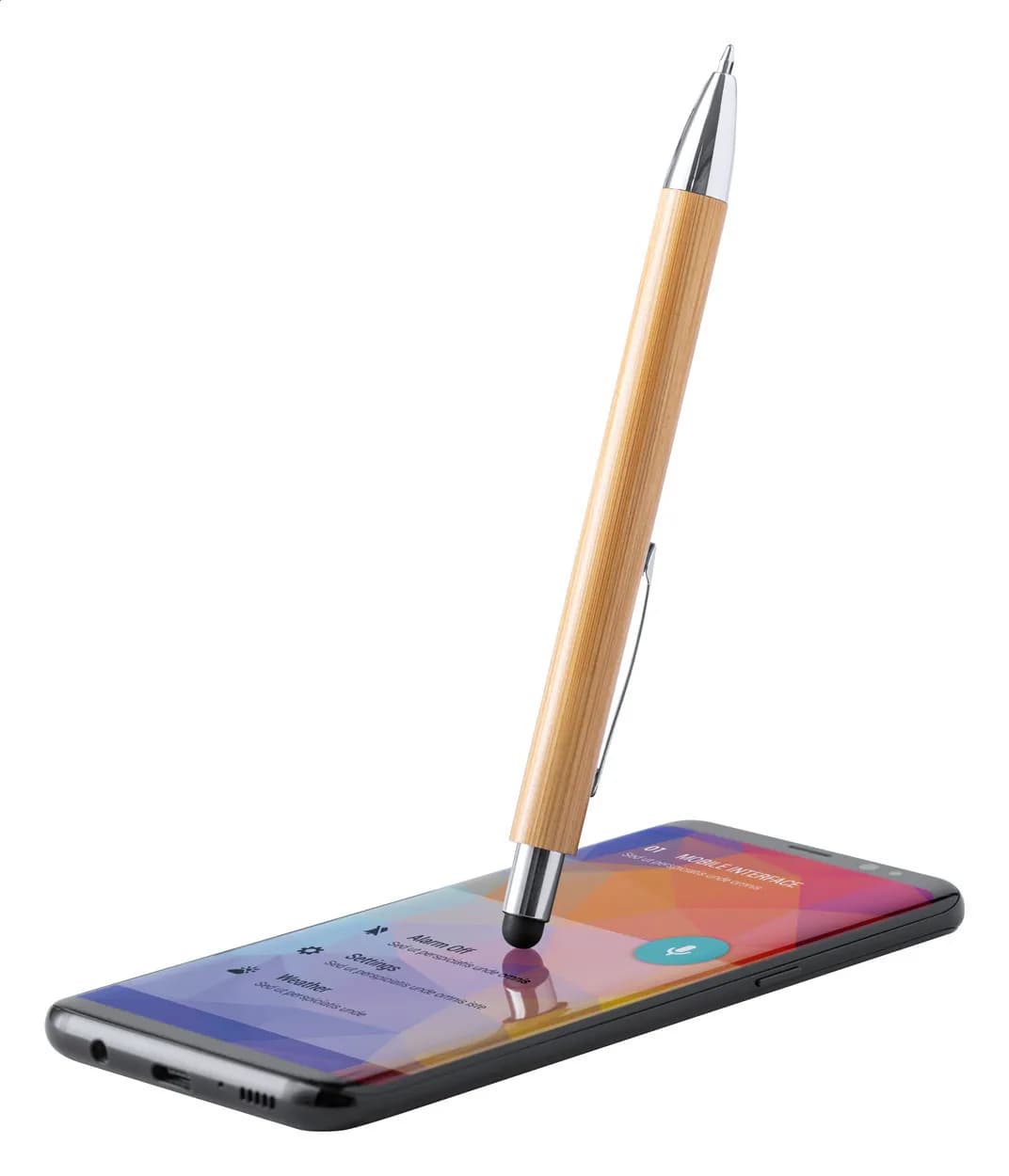 Bambus-Kugelschreiber & Touchpen - Kaizu - natur (-10)