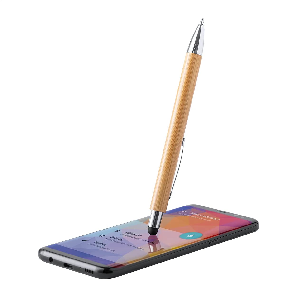 Bambus-Kugelschreiber & Touchpen - Kaizu - natur (-10)