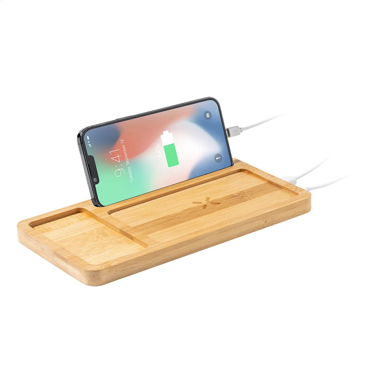 Organizer mit Wireless-Charger - Flabo Plus - natur