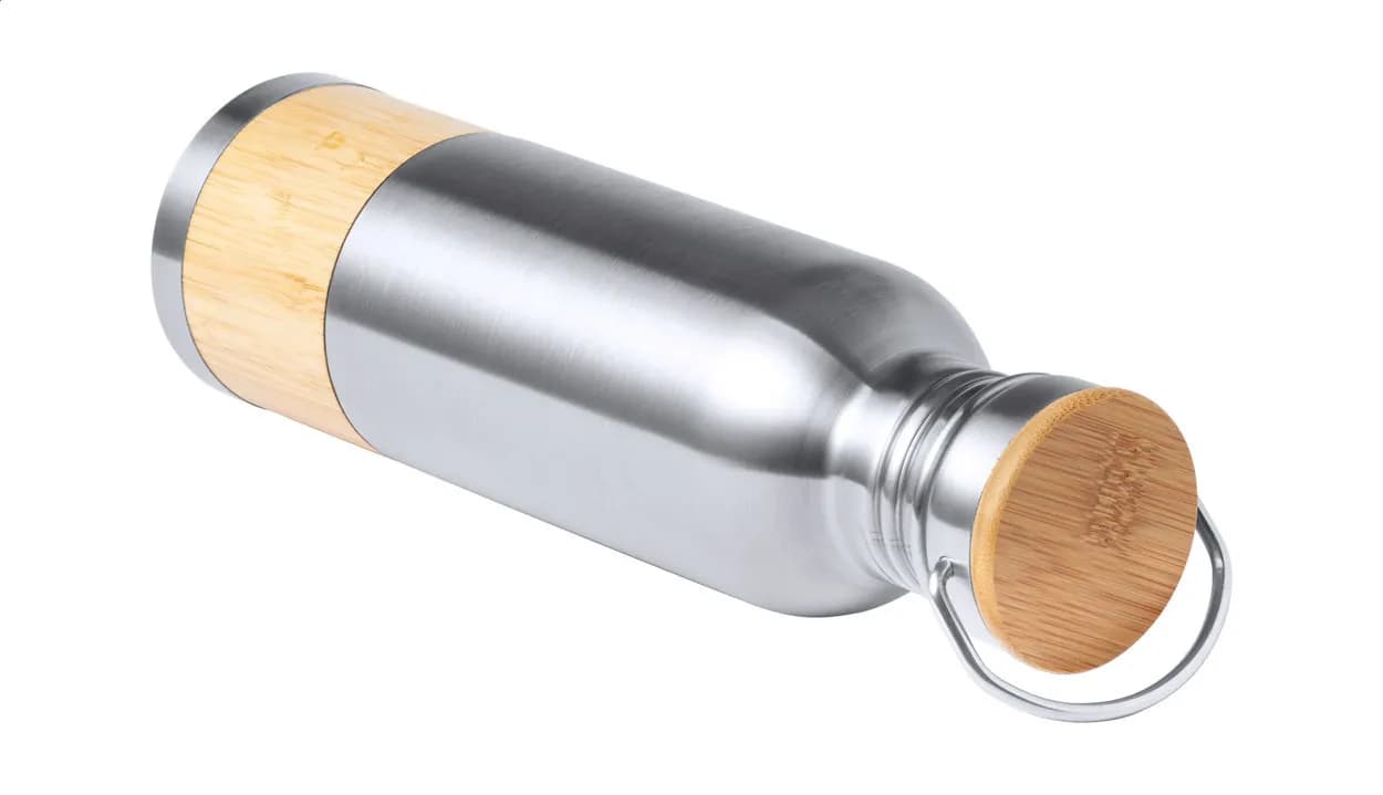 Edelstahl-Trinkflasche - Bomman - silber (-21)