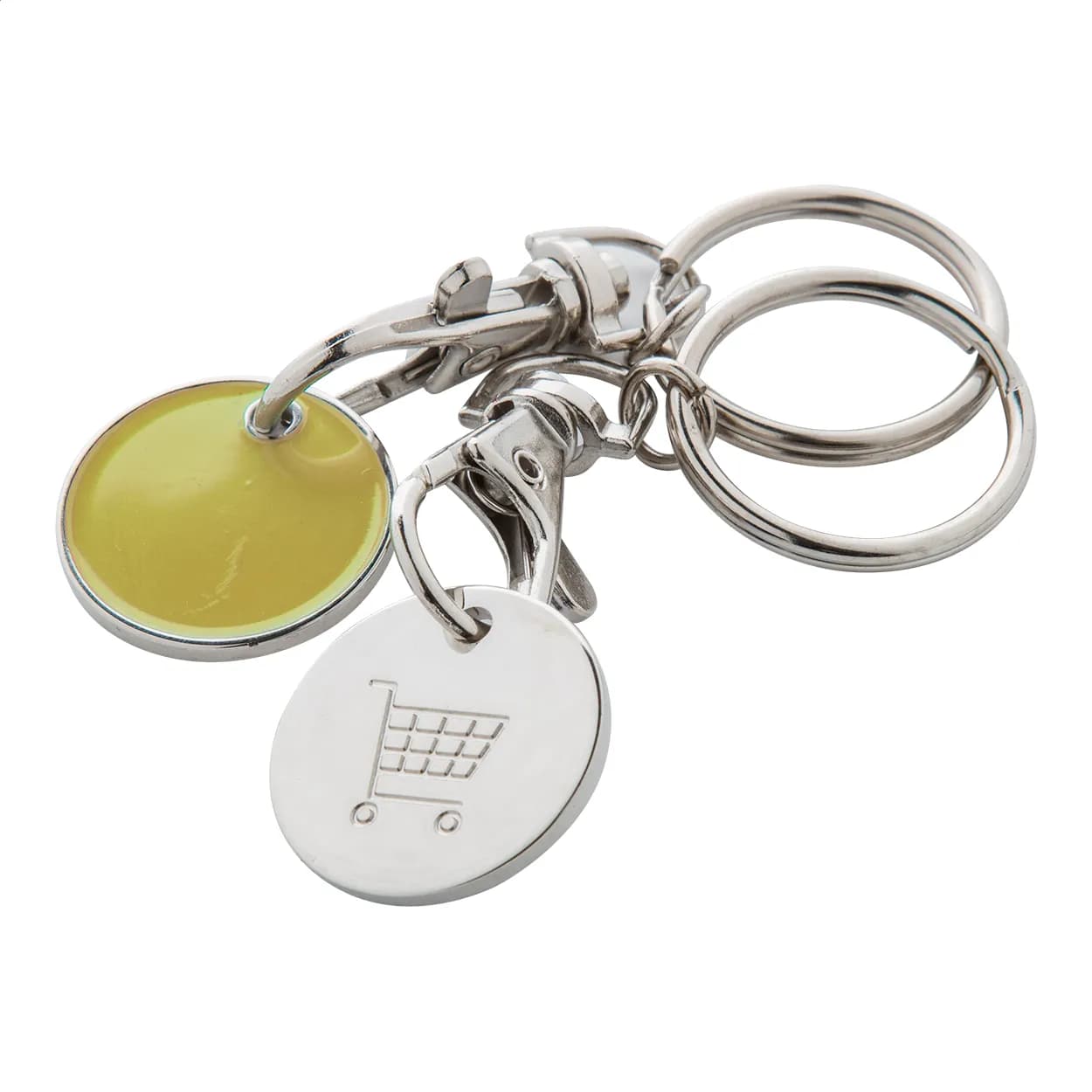 Schlüsselanhänger mit Einkaufswagen-Chip - Eurocoin - gelb (-02)