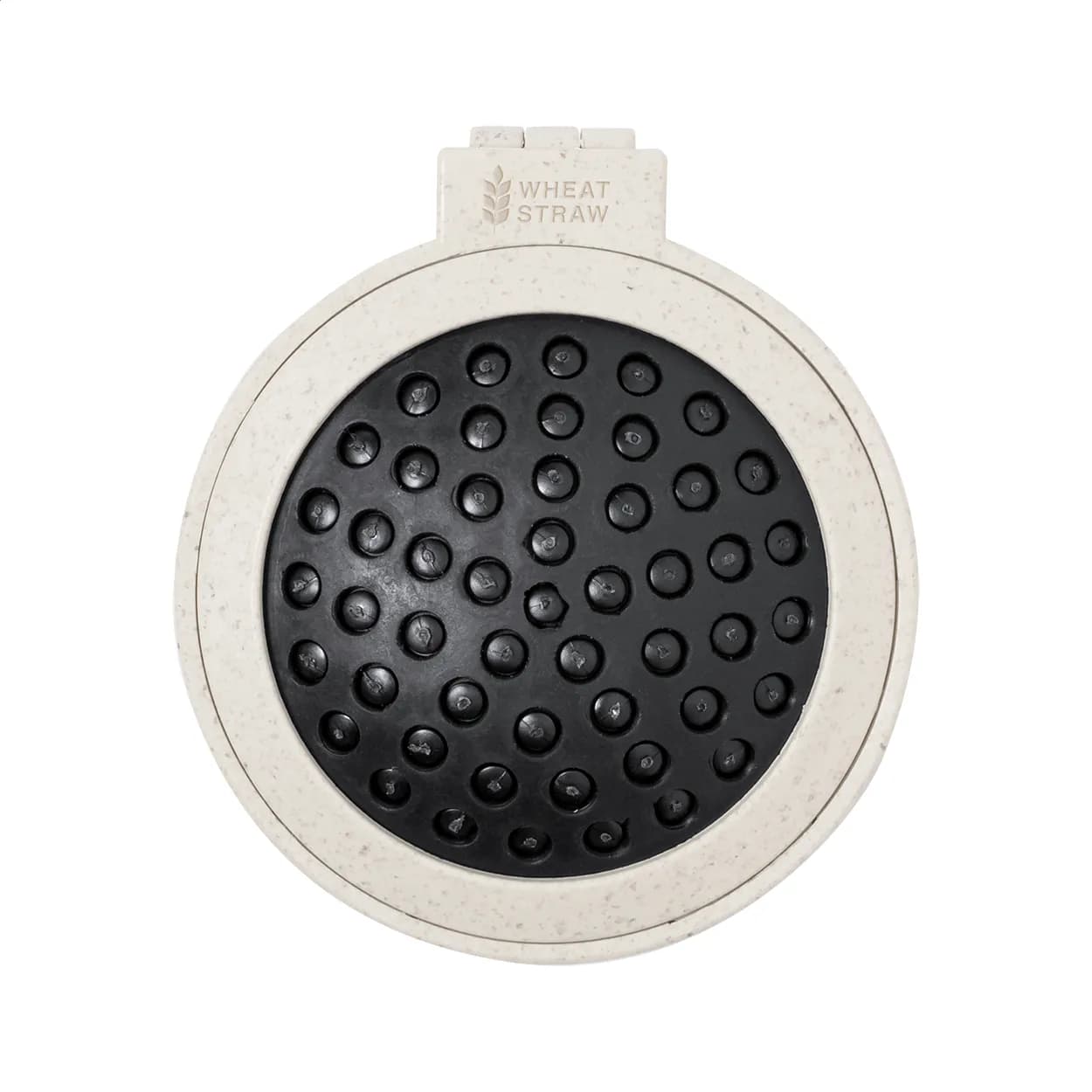 Spiegel mit Haarbürste - Webrush - natur (-00)