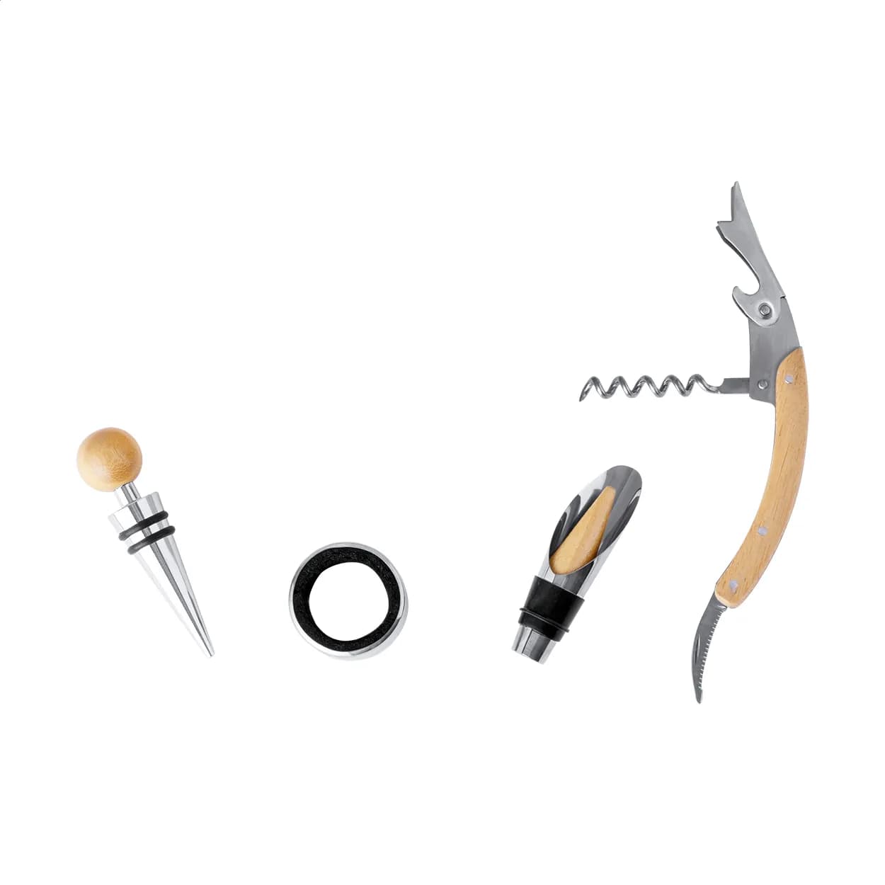 Schachspiel/Weinset - Kaspar - natur