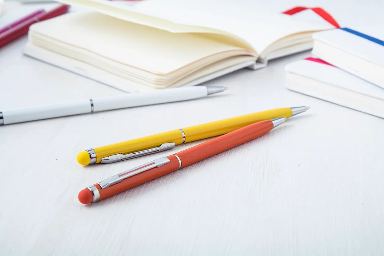 Touchpen mit Kugelschreiber - Todox - orange (-03)