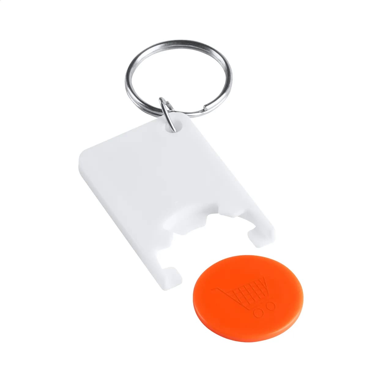 Schlüsselanhänger mit Einkaufswagenchip - Trolex - orange (-03)