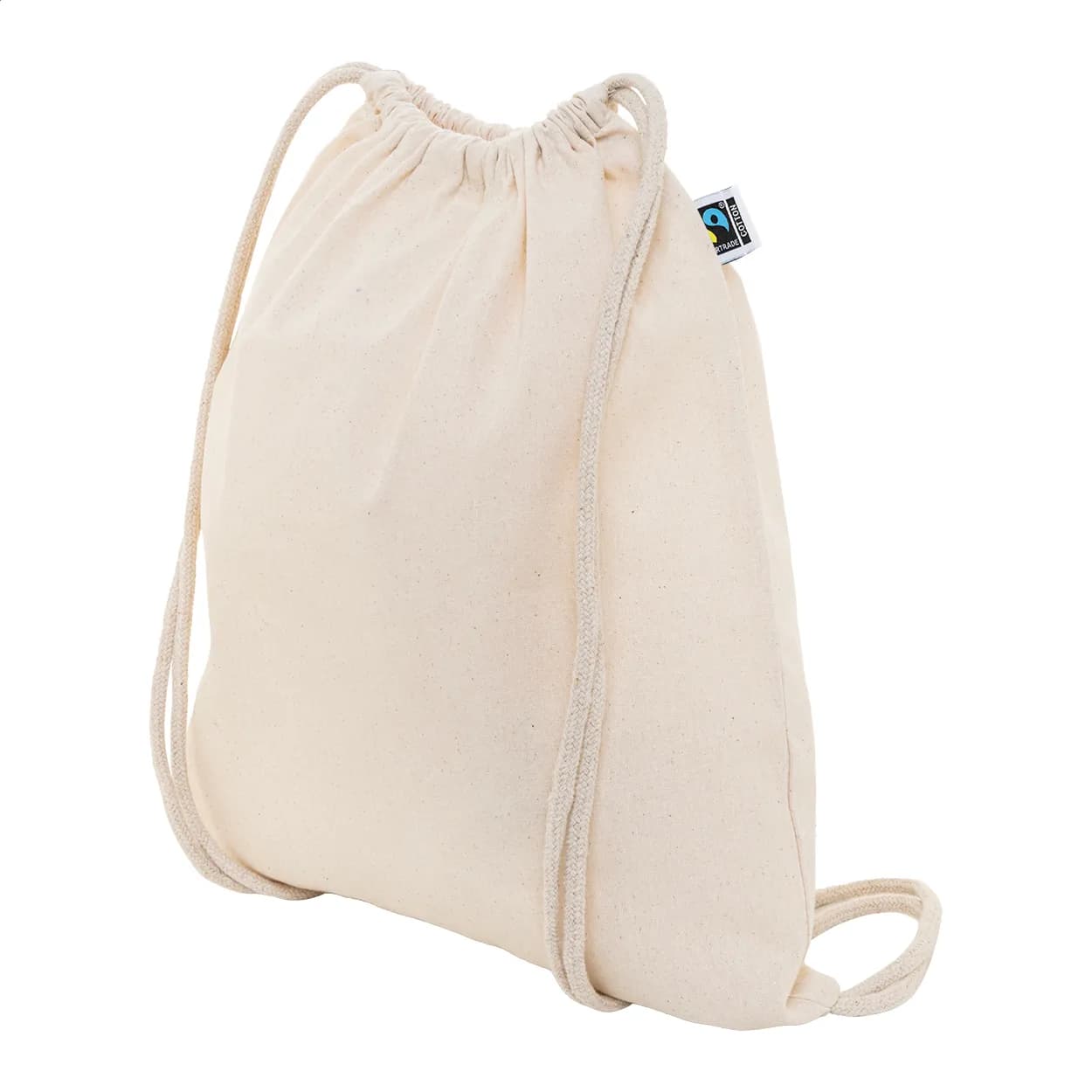 Fairtrade-Kordelzugbeutel - Ferdraw - natur (-00)