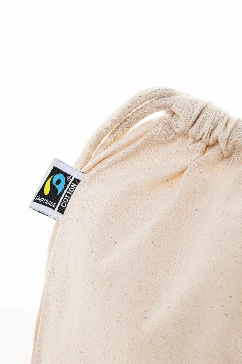Fairtrade-Kordelzugbeutel - Ferdraw - natur (-00)