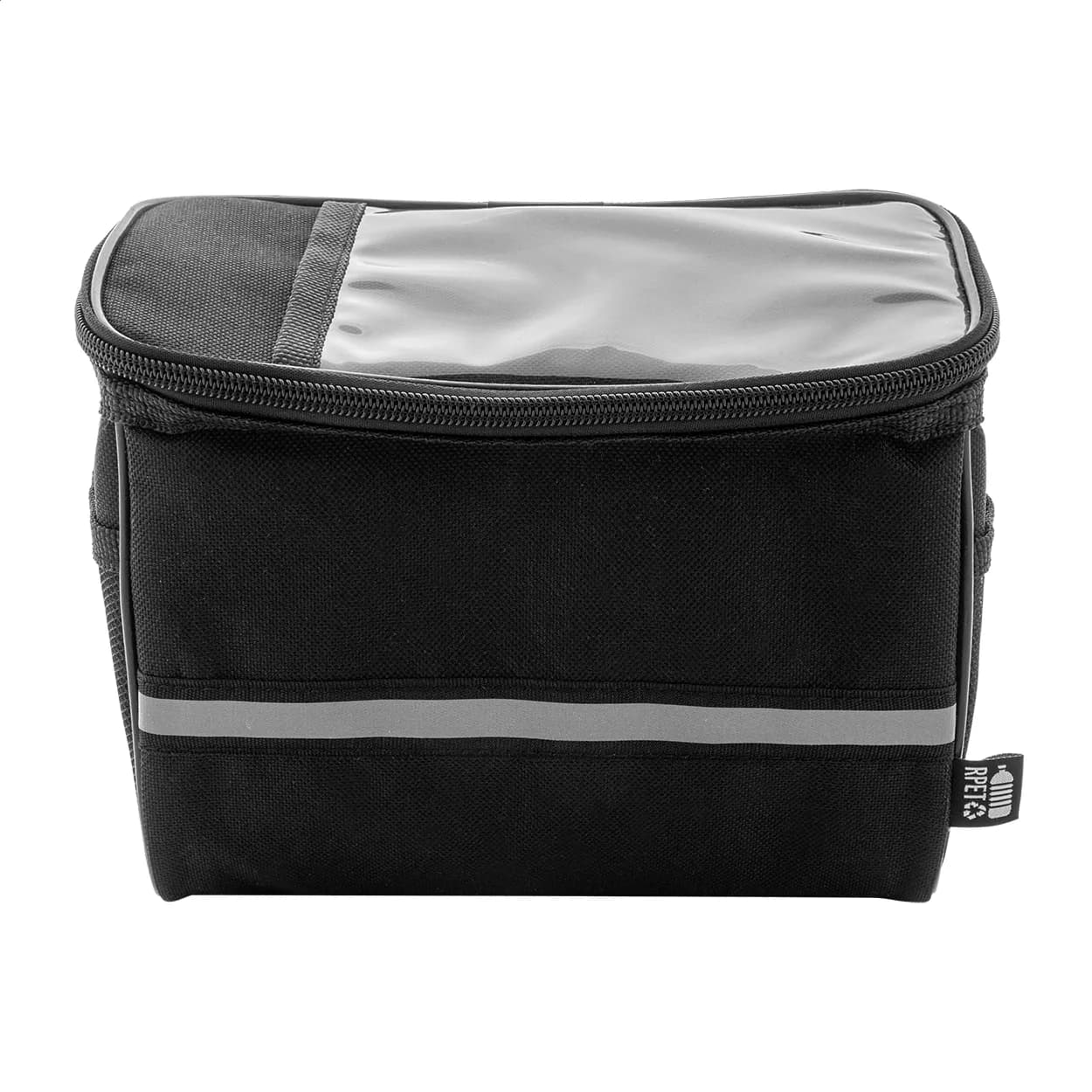 RPET-Fahrrad-Handyhaltertasche - Velofon Plus - schwarz (-10)