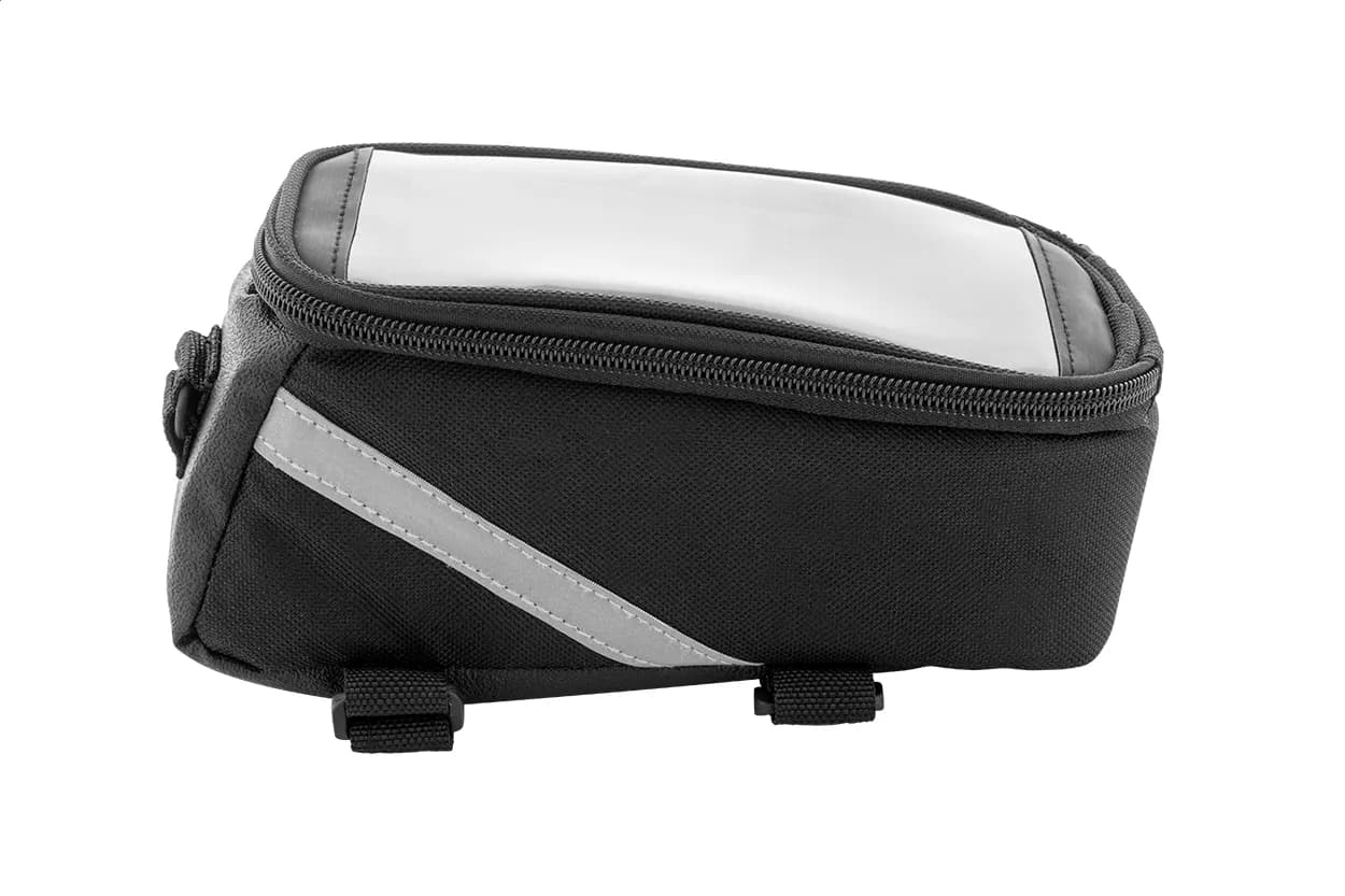 RPET-Fahrrad-Handyhaltertasche - Velofon - schwarz (-10)