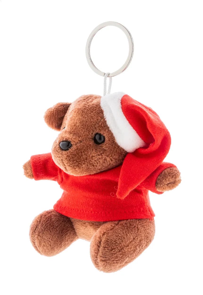 Plüsch-Weihnachts-Teddybär-Schlüsselanhänger - Julnalle - mehrfarbig