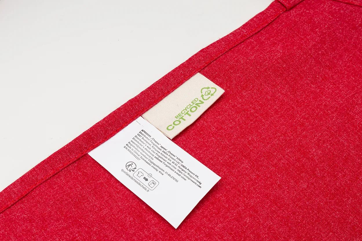 Schürze aus recycelter Baumwolle - Chepex - rot (-05)