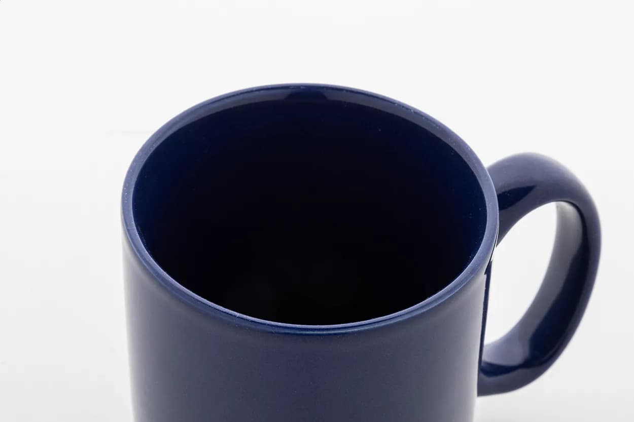 farbiger Keramikbecher - Kolomu - blau (-06)