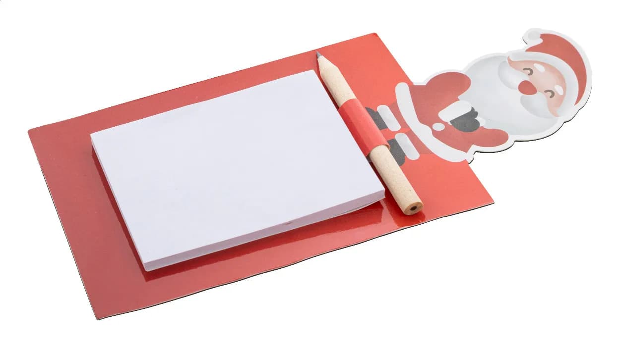 Magnetischer Notizblock Weihnachten, Weihnachtsmann - Julliste - rot (-05)
