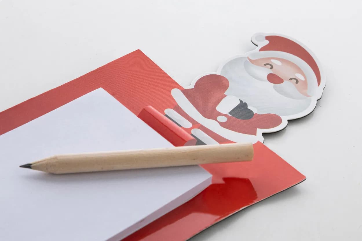 Magnetischer Notizblock Weihnachten, Weihnachtsmann - Julliste - rot (-05)