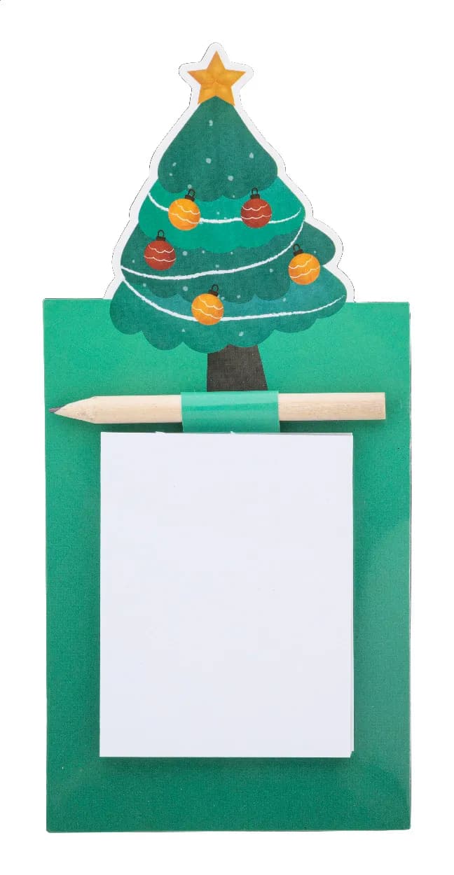 Magnetischer Notizblock Weihnachten, Weihnachtsmann - Julliste - grün (-07)