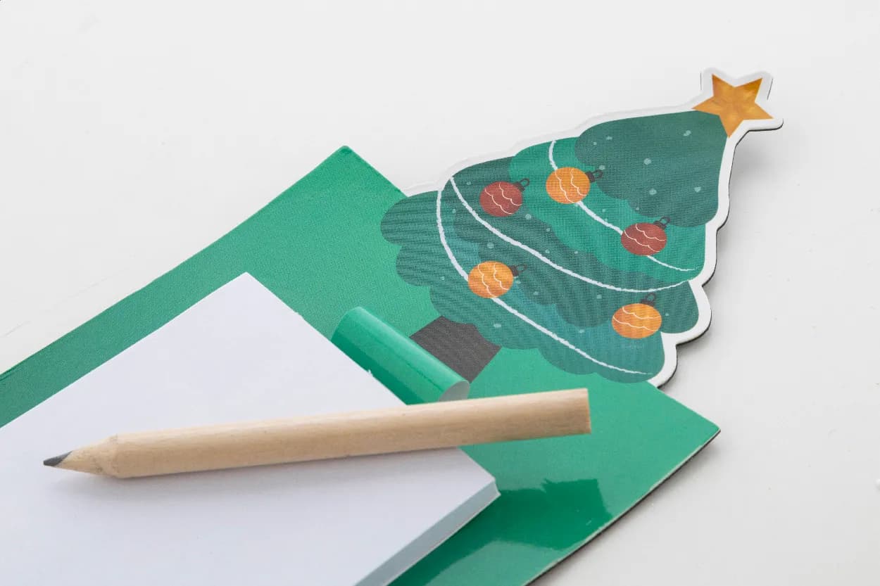 Magnetischer Notizblock Weihnachten, Weihnachtsmann - Julliste - grün (-07)