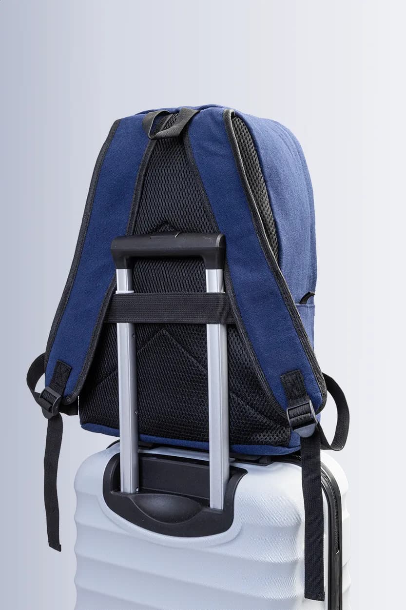 Rucksack aus recyceltem Canvas - Recabak - blau (-06)