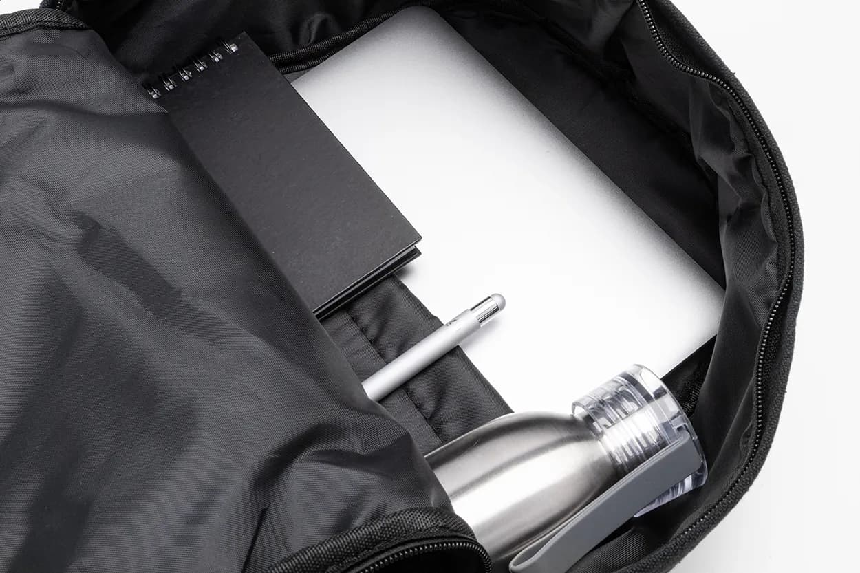 Rucksack aus recyceltem Canvas - Recabak - schwarz (-10)