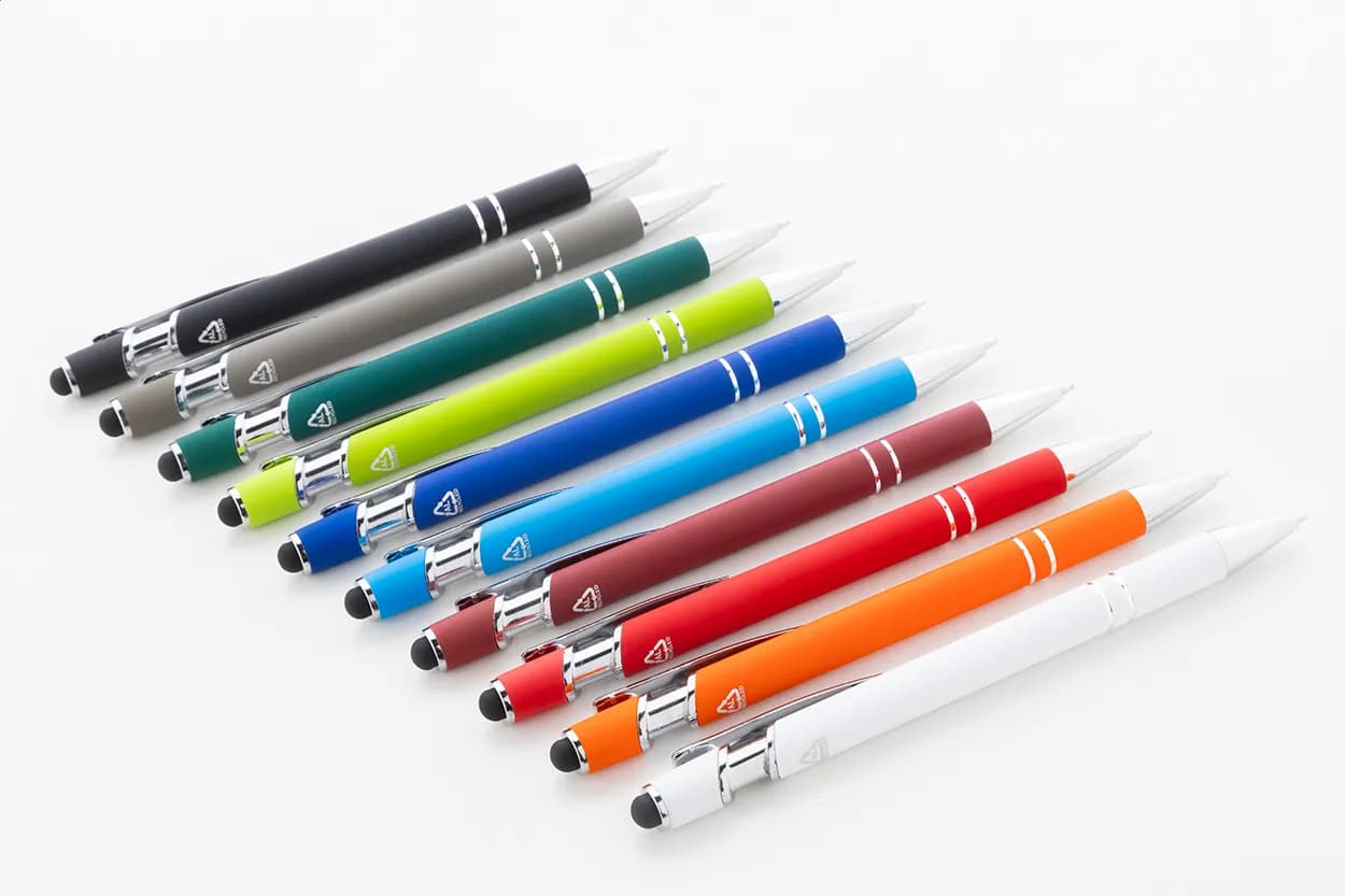 Touchpen-Kugelschreiber - Tonnel Soft - hellgrau (-81)