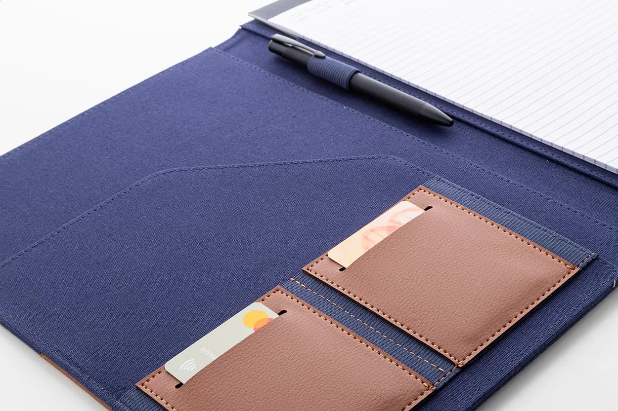 Dokumentenmappe aus recyceltem Cavas - Capudo A4 - blau (-06)