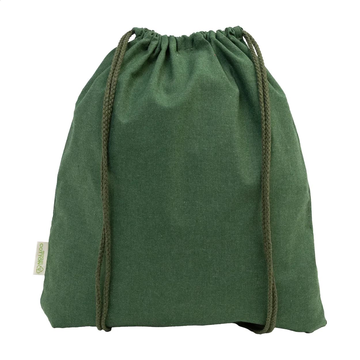 Kordelzugbeutel aus recycelter Baumwolle - Dropex - grün (-07)