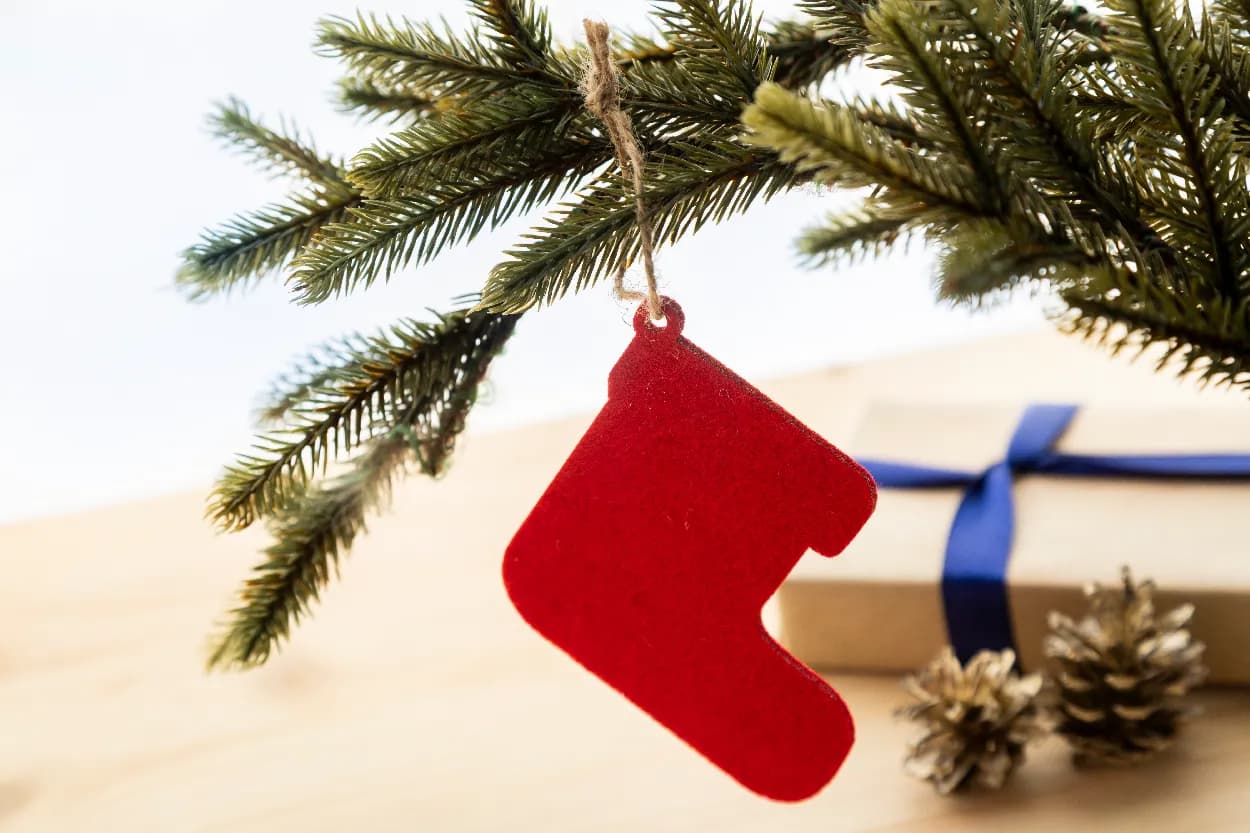 RPET Weihnachtsbaumschmuck, Schneeflocke - Joulox - rot (-D)