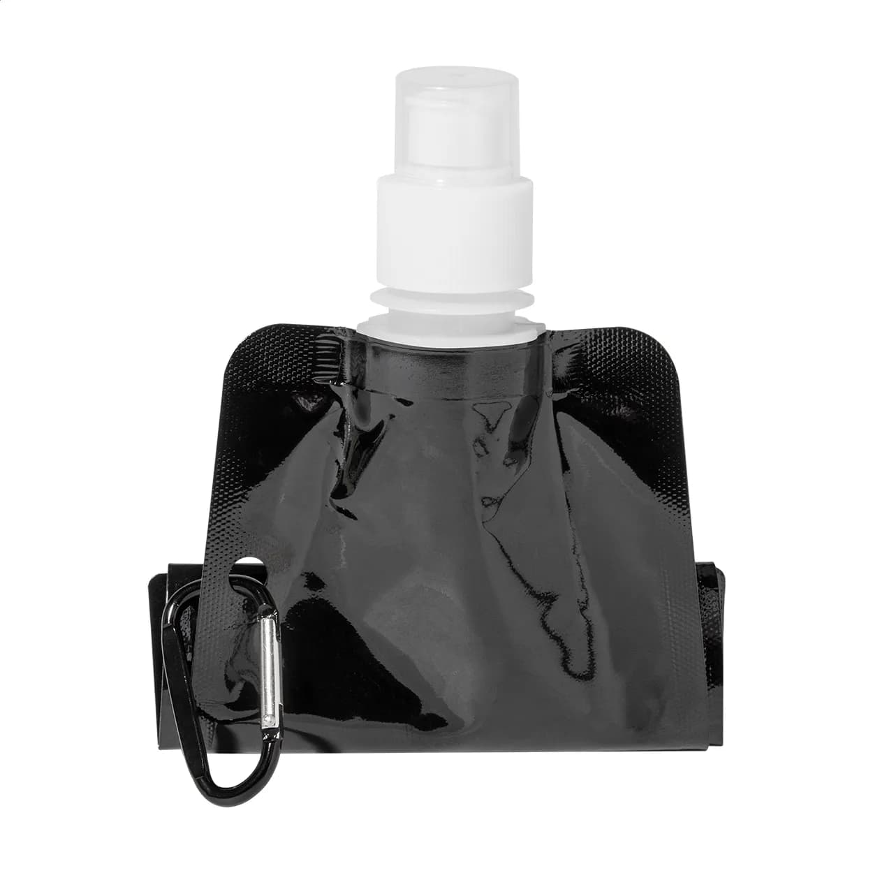 Faltbare RPET Flasche - Carabol - schwarz (-10)