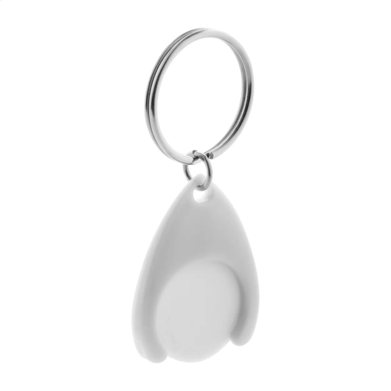 Schlüsselanhänger mit Einkaufswagen-Chip - Nelly - weiß (-01)