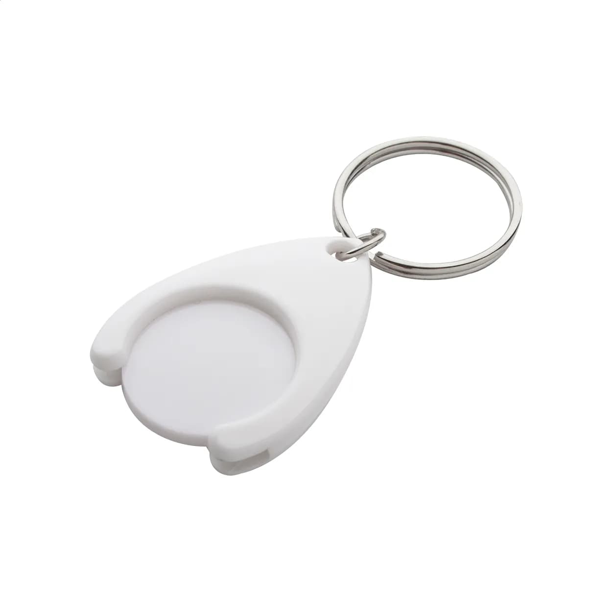 Schlüsselanhänger mit Einkaufswagen-Chip - Nelly - weiß (-01)