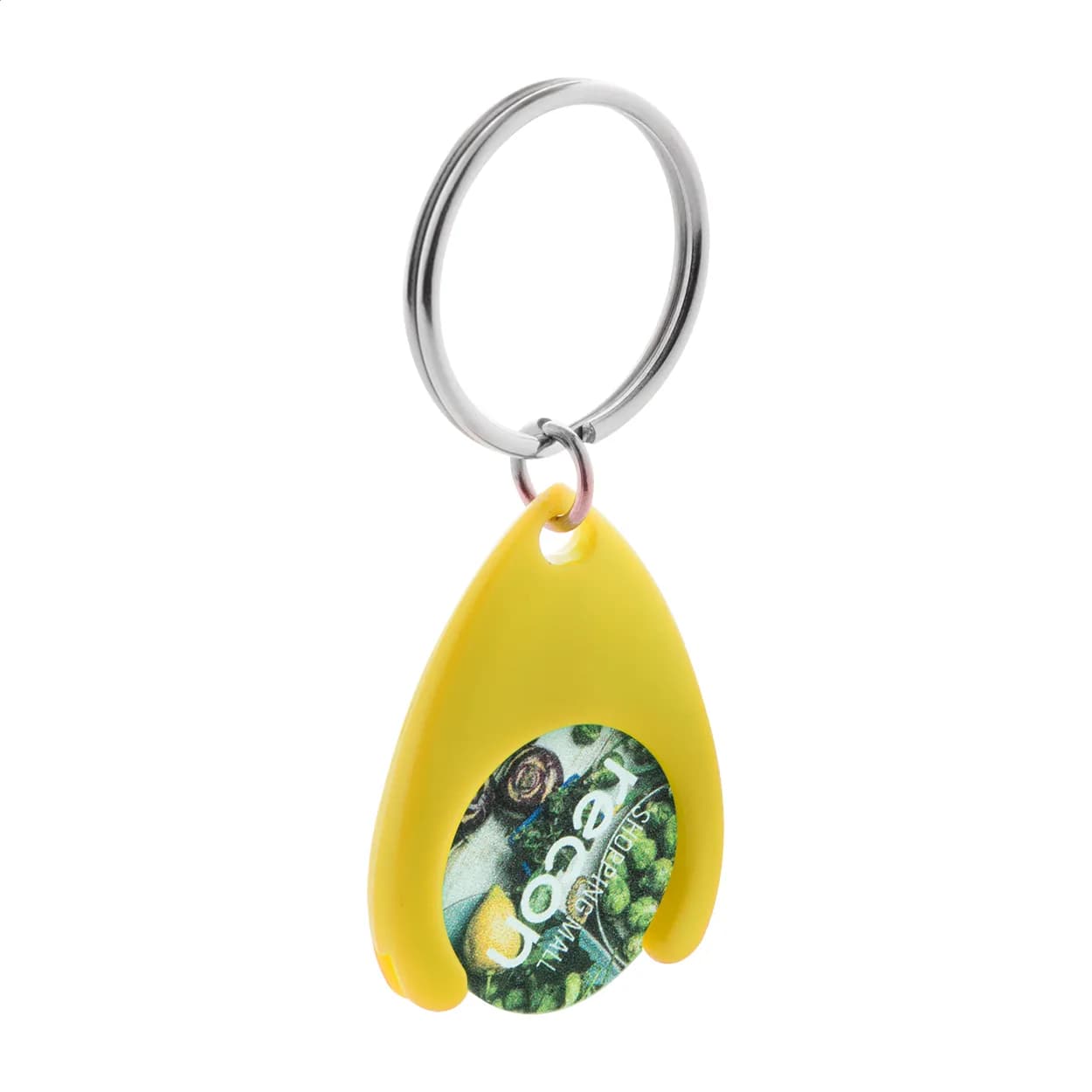 Schlüsselanhänger mit Einkaufswagen-Chip - Nelly - gelb (-02)