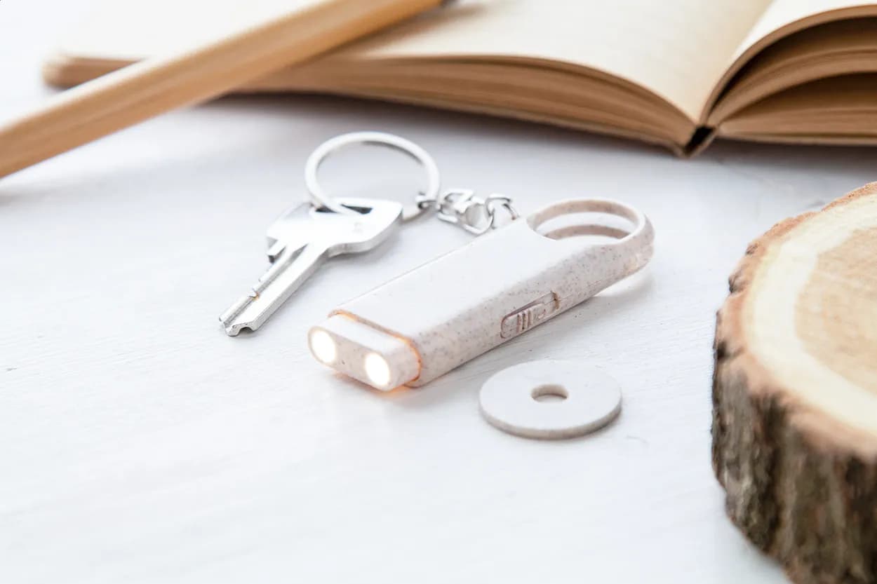 Schlüsselanhänger mit Einkaufswagen-Chip - Bopor - natur (-00)