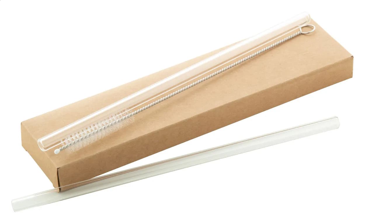 Glas-Trinkhalm-Set - GlasSip - transparent