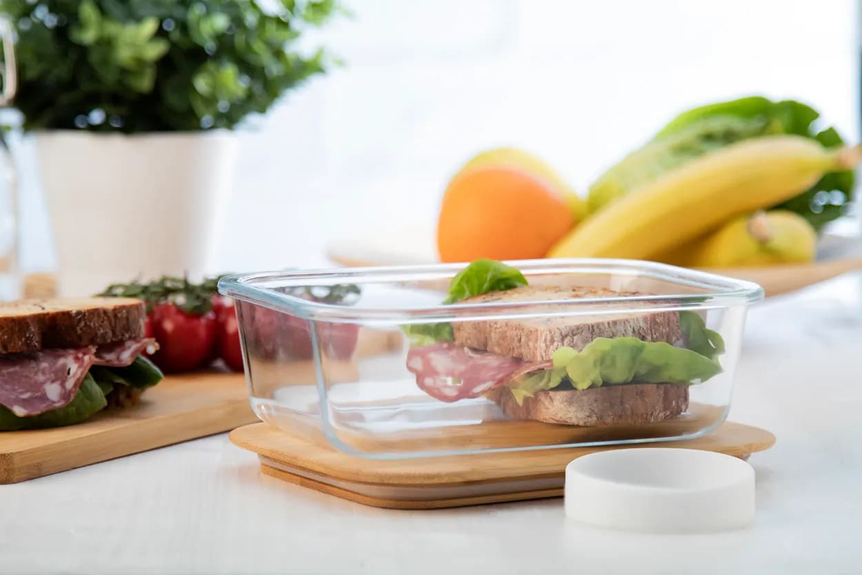 Glas-Lunchbox - Vittata - transparent
