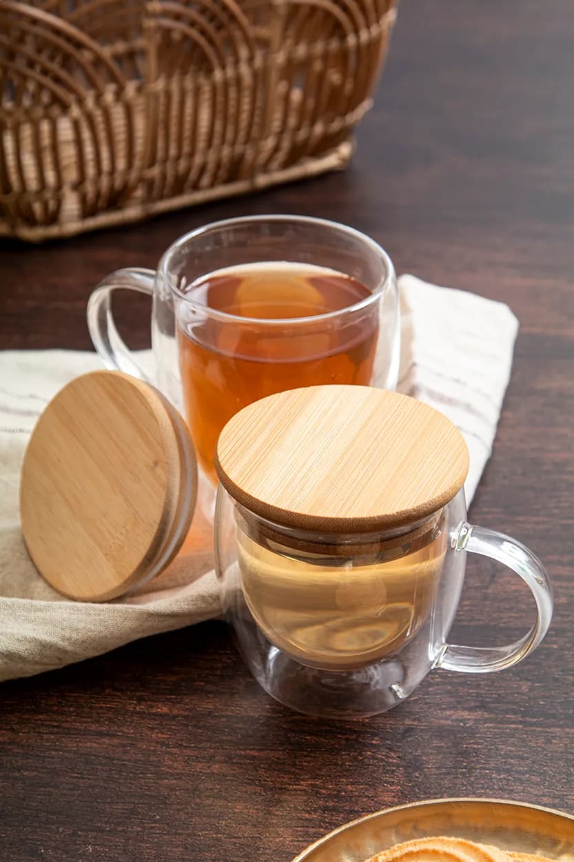 Thermotasse aus Glas - Grobina Mini - transparent