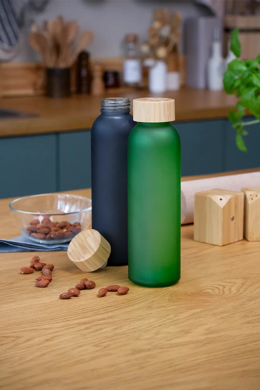 Glas-Trinkflasche - Cloody - grün (-07)