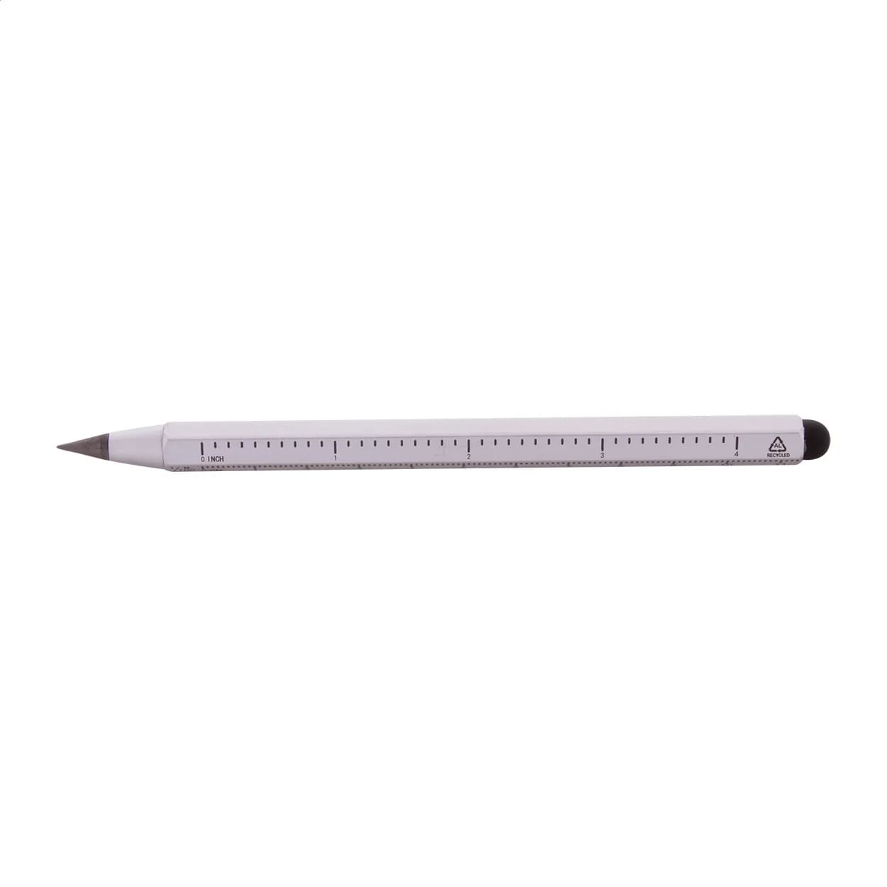 Tintenloser Stift mit Lineal - Ruloid - silber (-21)
