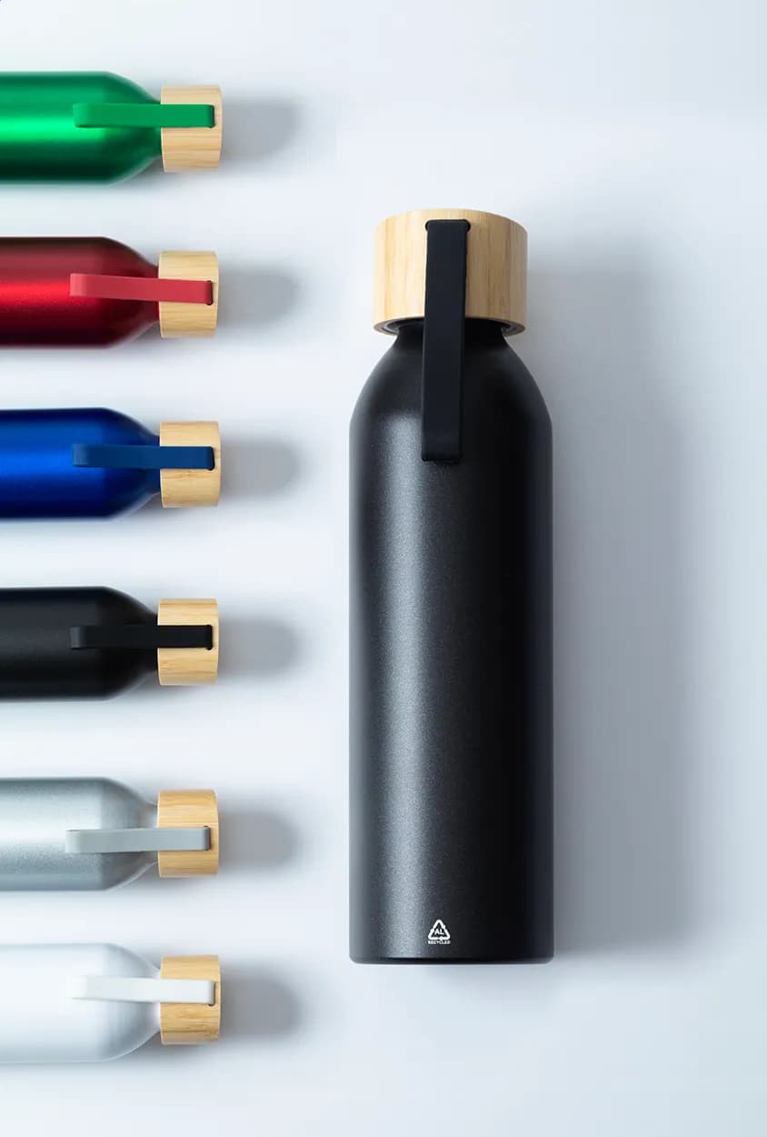 Flasche aus recyceltem Aluminium - Ralusip Plus - schwarz (-10)